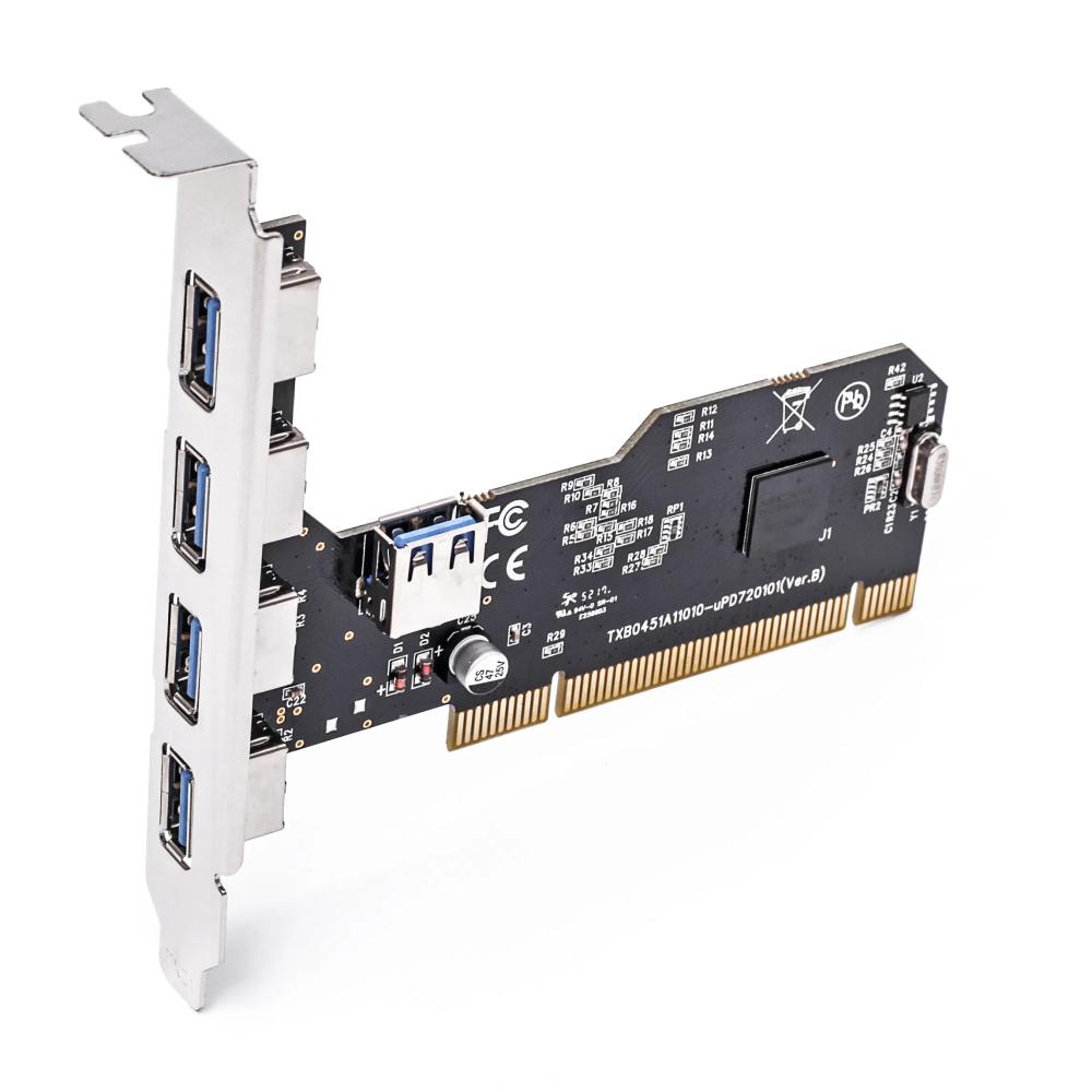 Placa Pci Usb 2.0 Para Pc Com 5 Portas 480MBP/s Knup Hb-T74