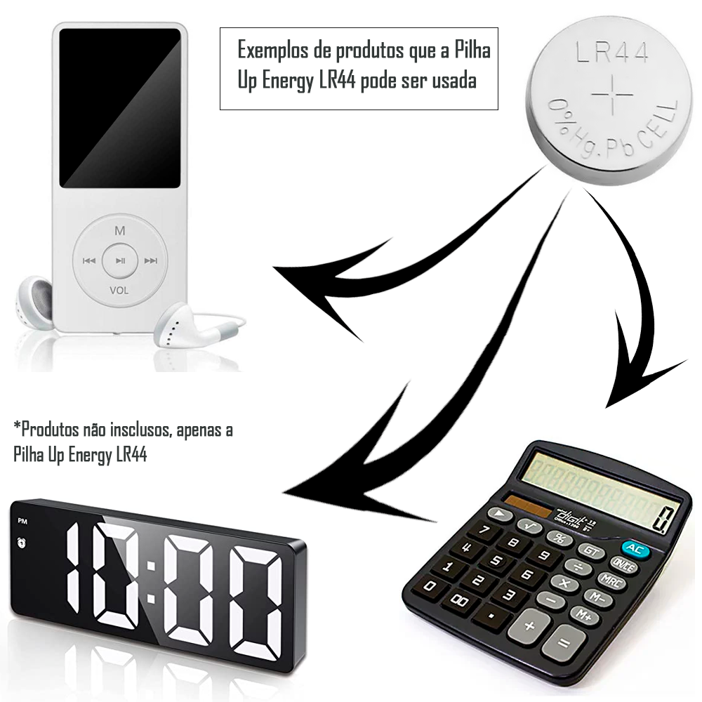 Bateria Pilha Up Energy LR44 - 1.5V