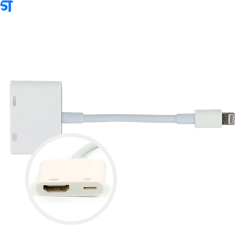 Adaptador Lightning Para HDMI AV Digital Tipo C Audio e Video- Branco