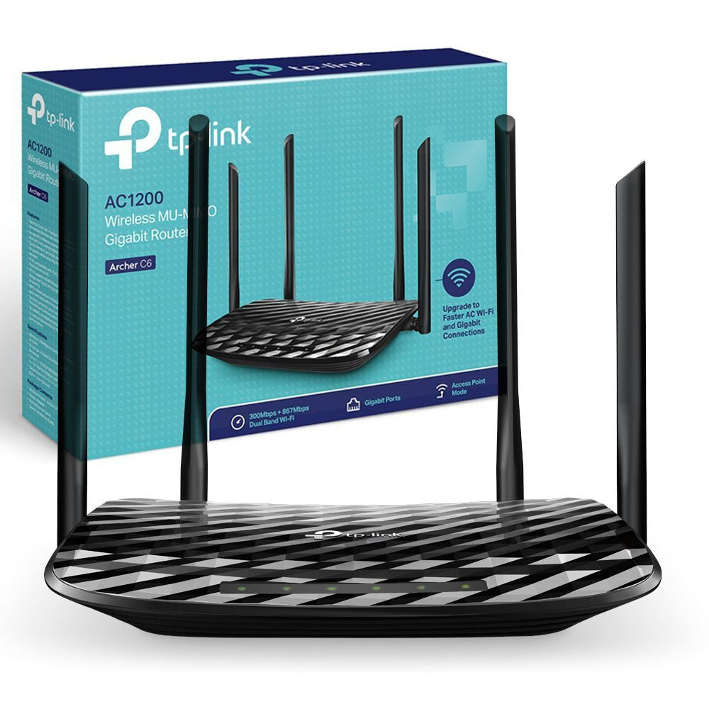 Roteador Wireless Tp-link Archer C6 Ac1200 Dual Band Mu-Mimo Gigabit