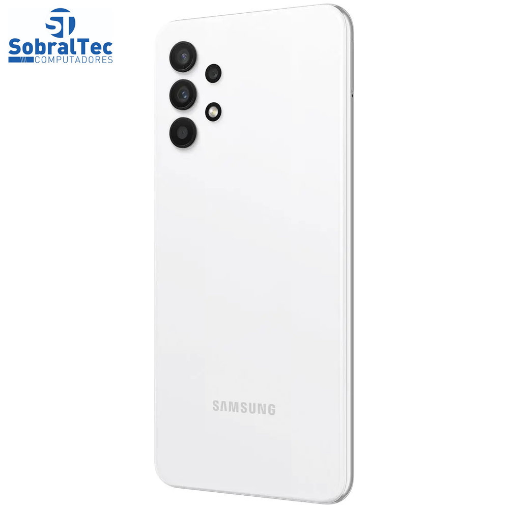 Smartphone Samsung Galaxy A32 128GB Branco 4G - 4GB RAM Tela 6,4” Câm. Quádrupla + Selfie 20MP