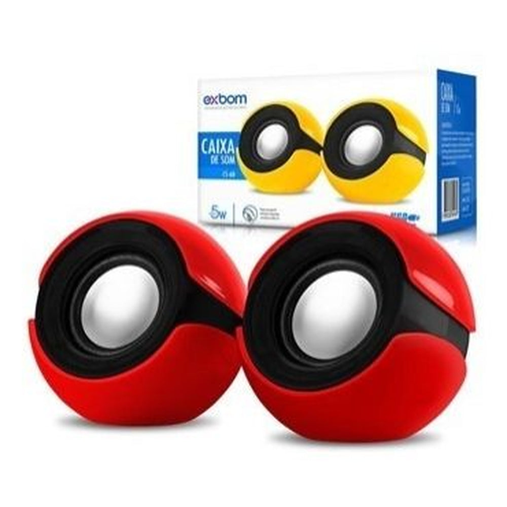 Caixa de Som USB 2.0 5W Para Computador Exbom CS68