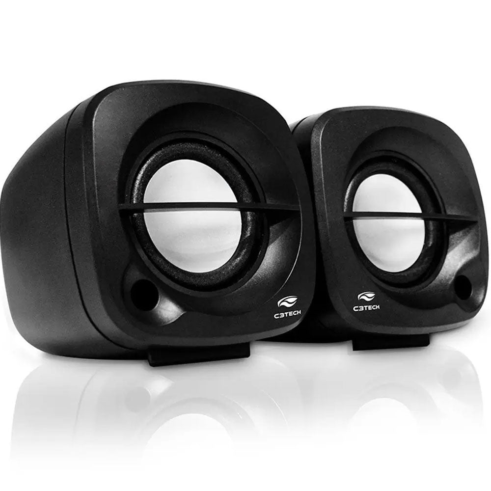 Caixa De Som Speaker 2.0 3w Sp-303bk Preta C3Tech