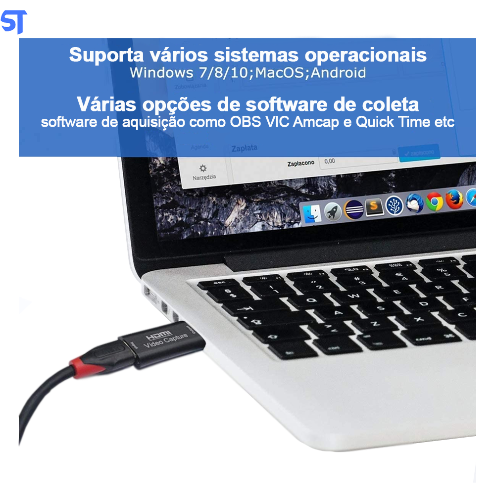 Placa de Captura de Vídeo HDMI Para USB 2.0 - 4k - Video Captura