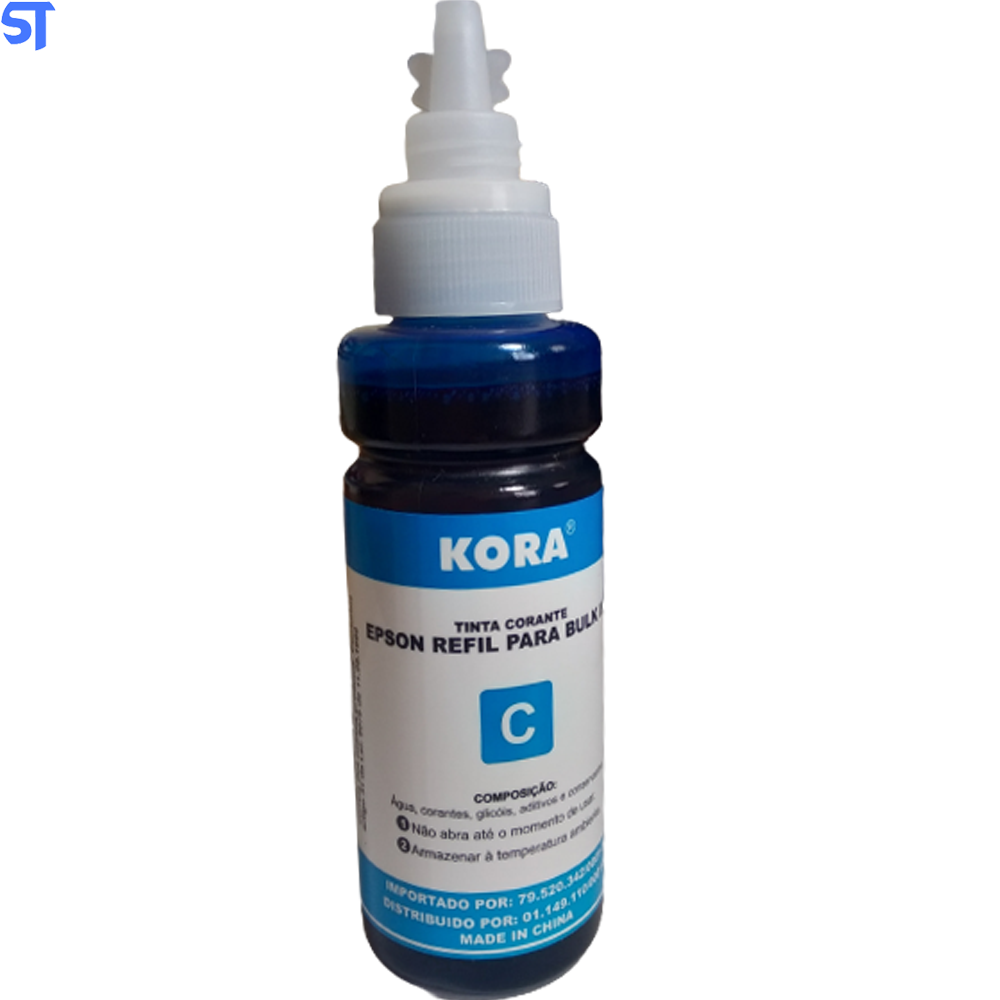Tinta Refil Bulk Ink C compativel Epson Corante Azul 100Ml Cyano Kora R-EP100C