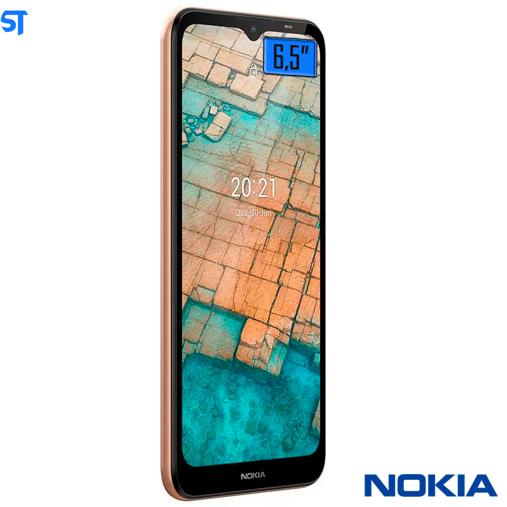 Smartphone Nokia C20 32GB 4G Wi-Fi Tela 6,5” Dual Chip 2GB RAM Câmera 5.0MP + Selfie 5.0MP Dourado – NK039