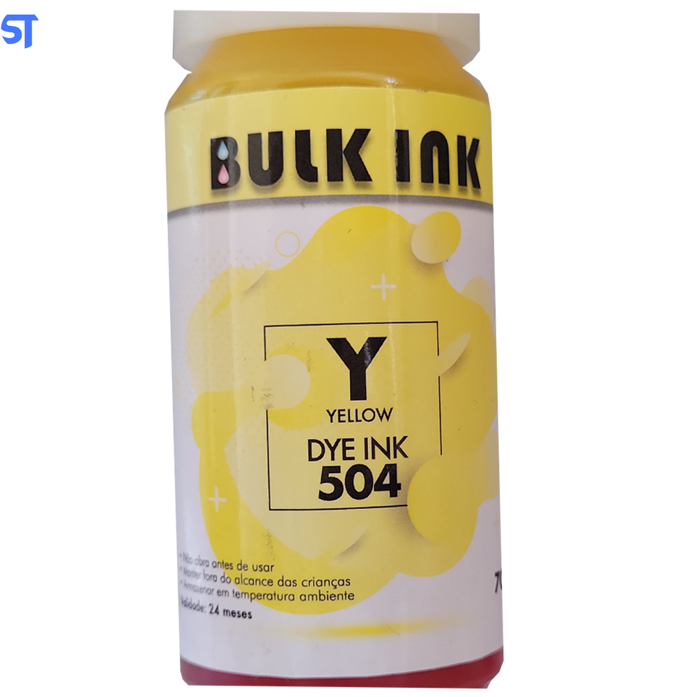 Tinta Refil Bulk Ink Compaivel Epson 504/544 Corante Amarelo 70ML Dye Ink