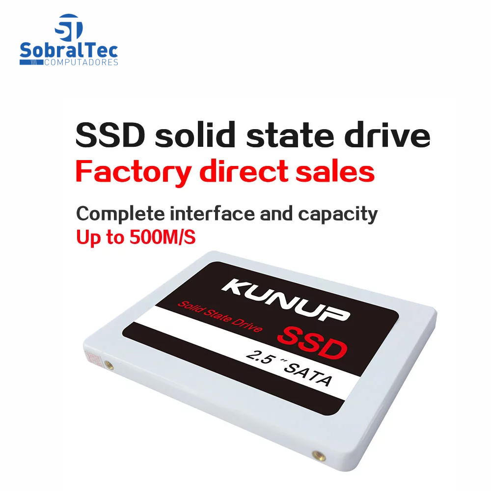 HD SSD Kunup 120Gb 2.5 Sata Leitura 500Mbps Gravação 200Mbps  KP168-120Gb