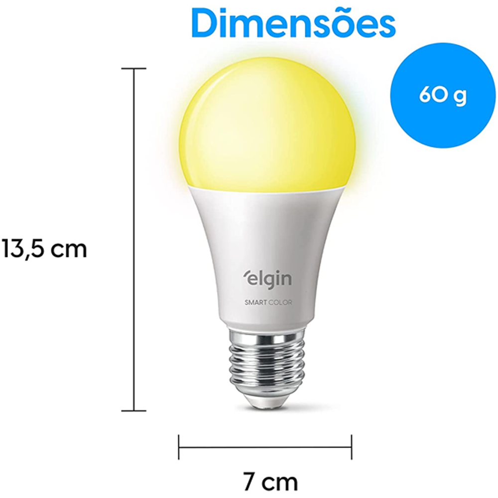 Lâmpada Led Bulb A60 10W Bivolt Smart  Col - Elgin