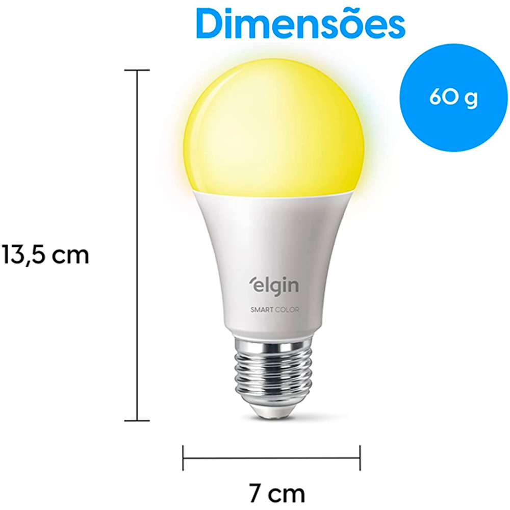 Lâmpada Led Bulb A60 10W Bivolt Smart  Col - Elgin