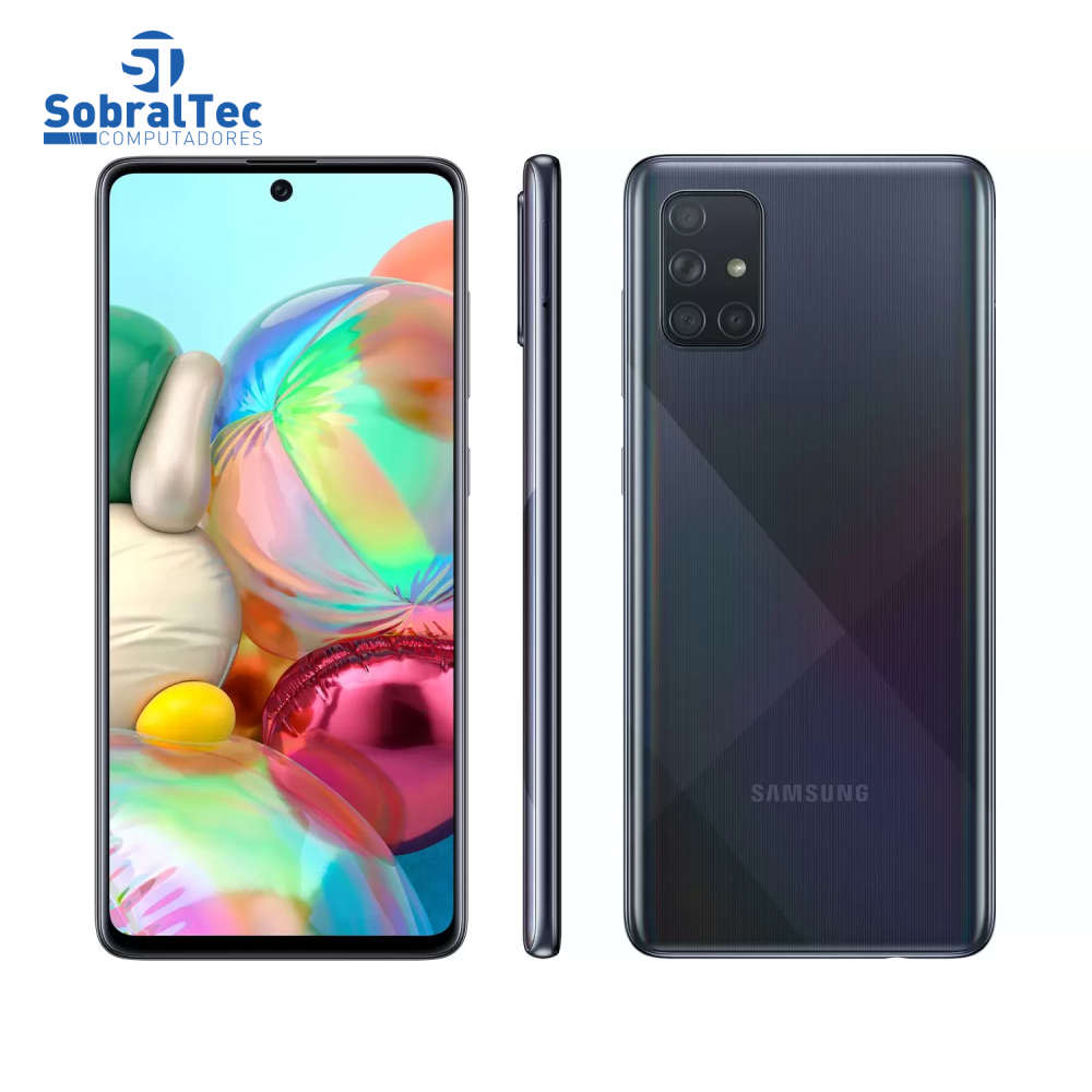 Smartphone Samsung Galaxy A71, 128GB, 32MP, Tela de 6.7´, Preto - SM-A715FZKPZTO