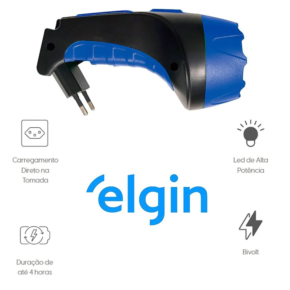 Lanterna Recarregável Power LED 1W Elgin Ele000000082423
