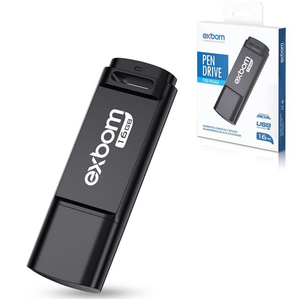 Pendrive 16G USB amazenamento de dados Gravações 6MBS / Leitura 18MB Exbom STGD-PD16G