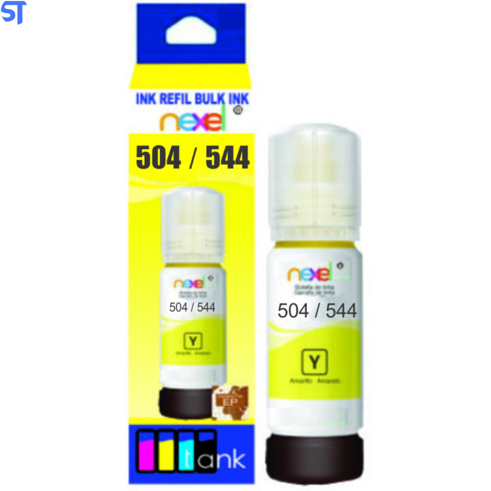 Kit 4 Cores Refil de Tinta Nexel Compatível Epson 544 Preto, Yelow, Magento, Cyano
