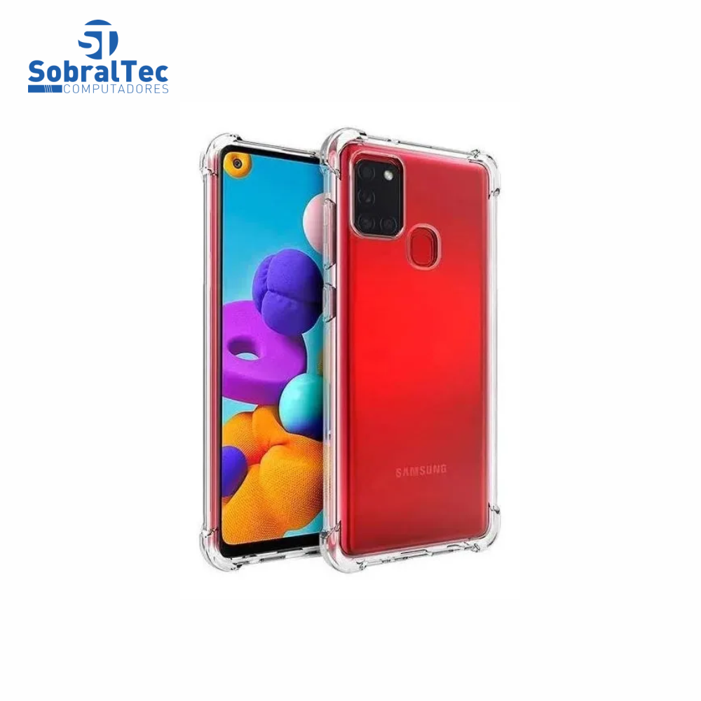 Capa Silicone TPU Transparente Borda Anti Impacto Anti-Shock Samsung Galaxy A21s