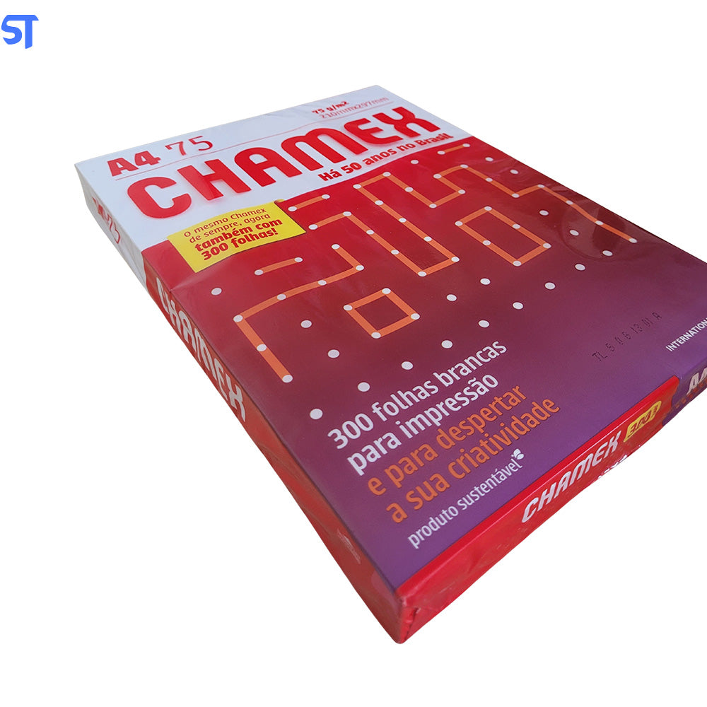 Papel Chamex A4 75g/m 210mm x 297mm Office Branco 300 Folhas