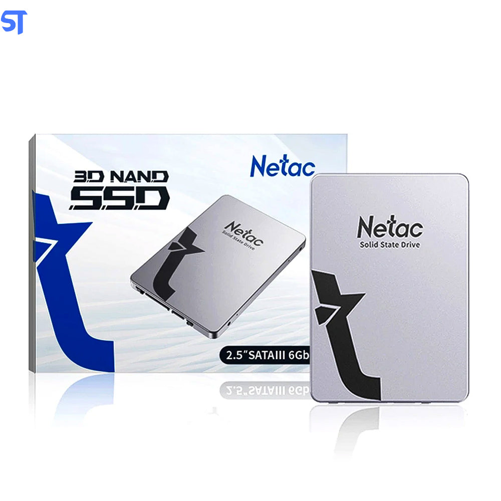 HD SSD Netac 1TB 2.5`SataIII 560Mbps de Leitura 520Mbps de Gravação - 3D Nand - Em Aluminio