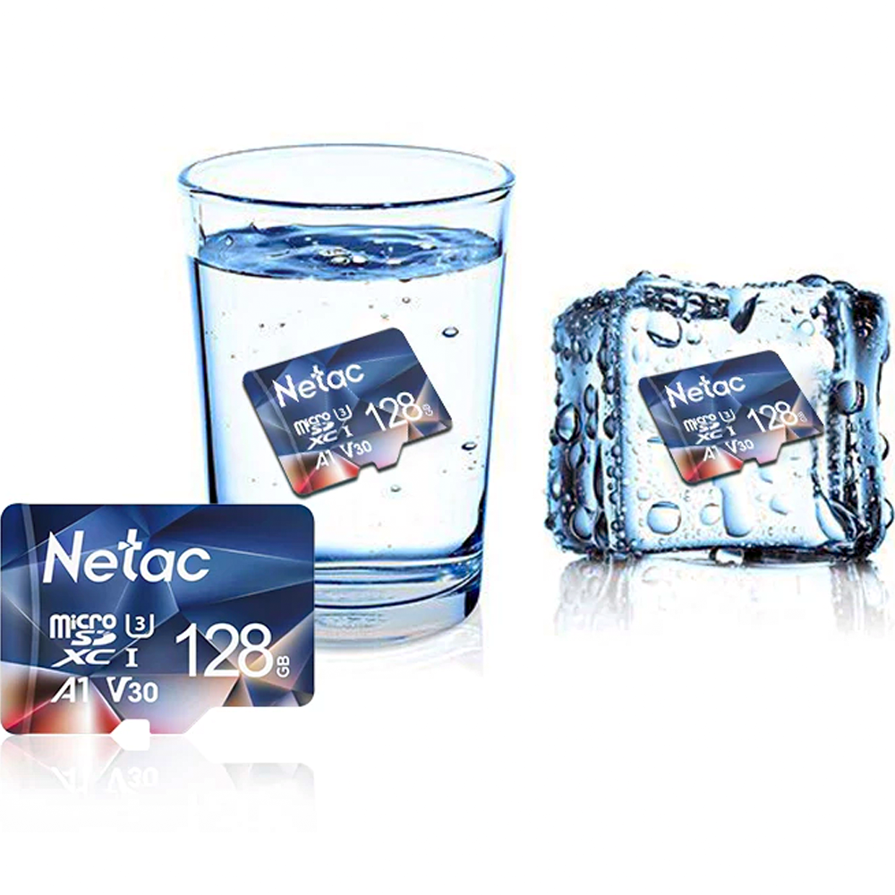 Cartão Micro SDXC 64Gb Classe 10 U3 A1- V30- 100Mb/s De Leitura Com Adaptador Netac
