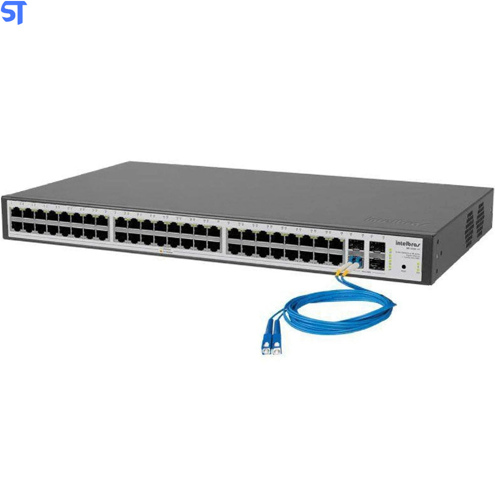 Switch Gerenciável 48 Portas Gigabit - 4 Portas Gbic Intelbras Sg5204 MR L2+ SKD