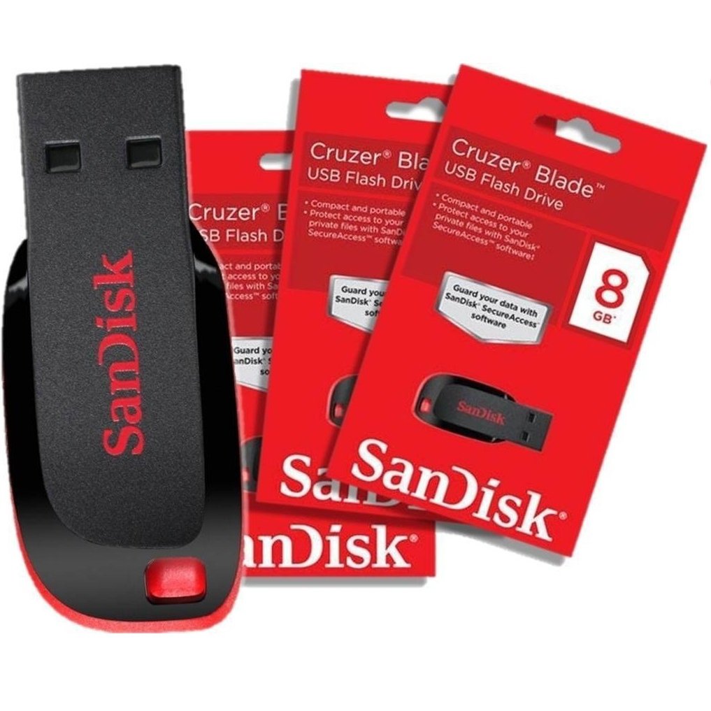 Pen Drive 8 GB Sandisk Cruzer Blade Usb Flash Drive