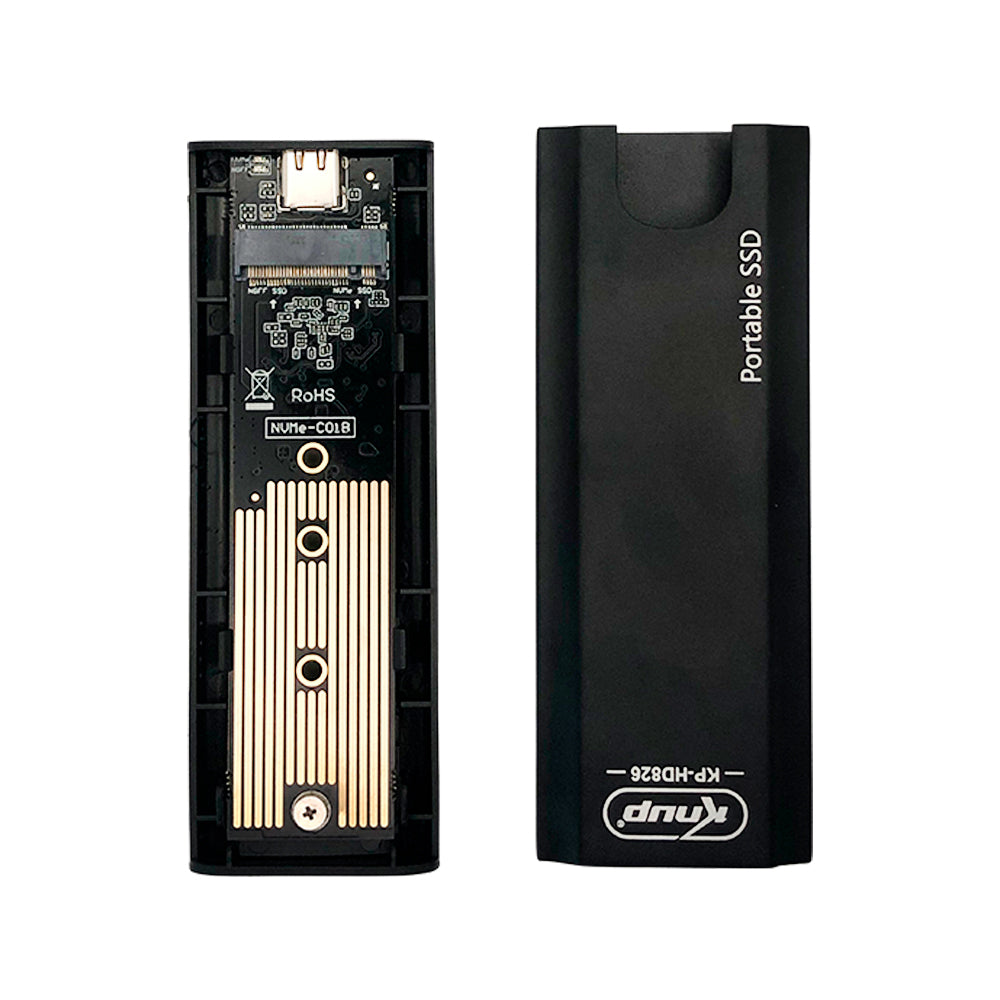 Gaveta / Case Para SSD M.2 Nvme ou Sata Cabo Usb /Tipo-C Knup - Kp-HD826