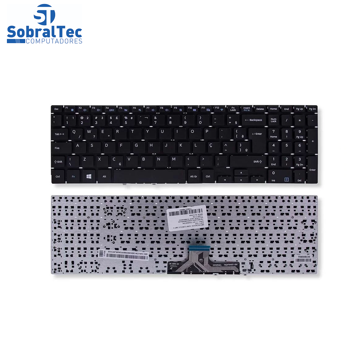 Teclado para Notebook Samsung Np300e5L | Abnt2 Sem Moldura