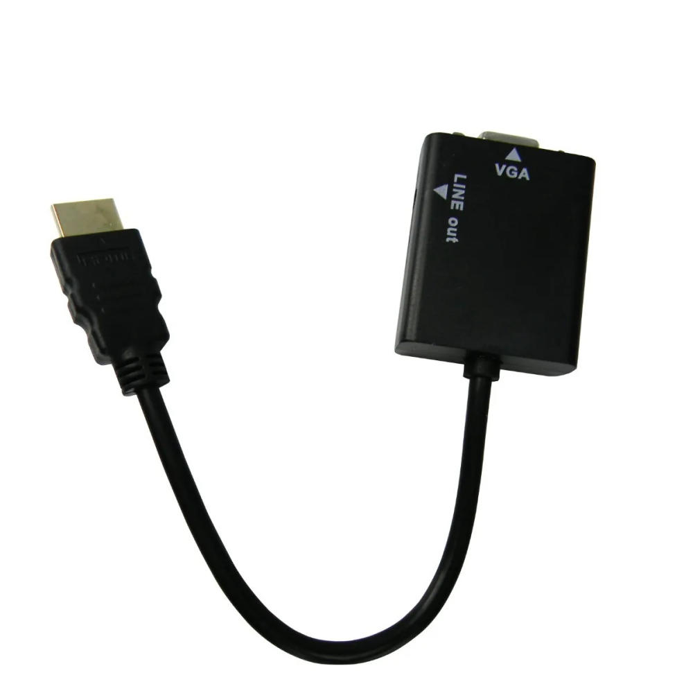Conversor HDMI Para VGA Cabo 11Cm ECooda EX-2718 Com Audio