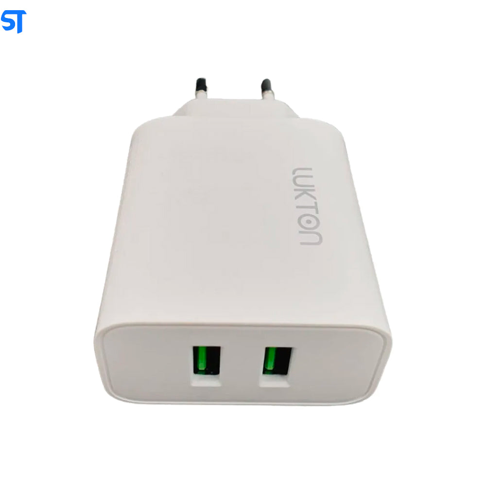 Carregador Lukton Charger Tipo-C - Duas Entradas Usb - 3.1A - Smart 5.8A