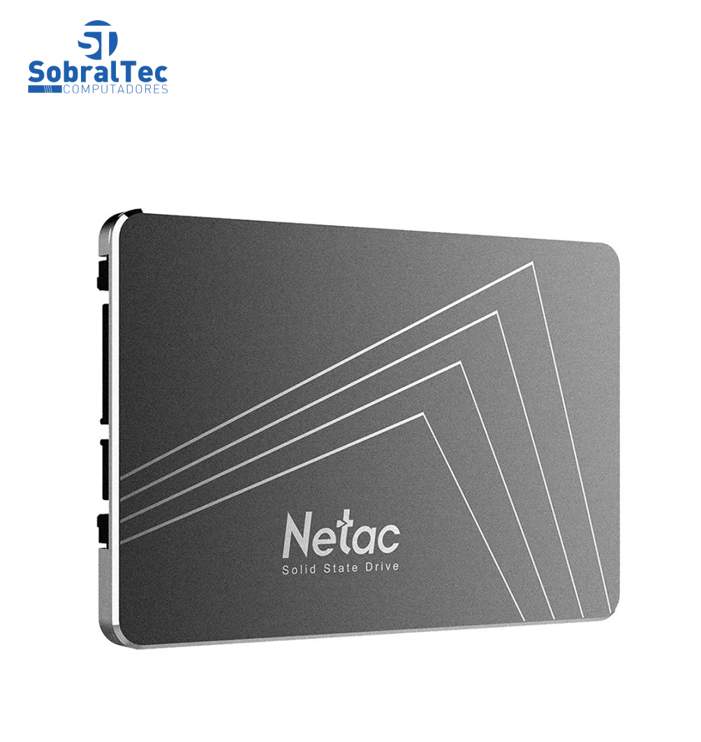 HD SSD 240GB Netac Sata 3 500mb/s para Leitura e 350mb/s para Gravação Black