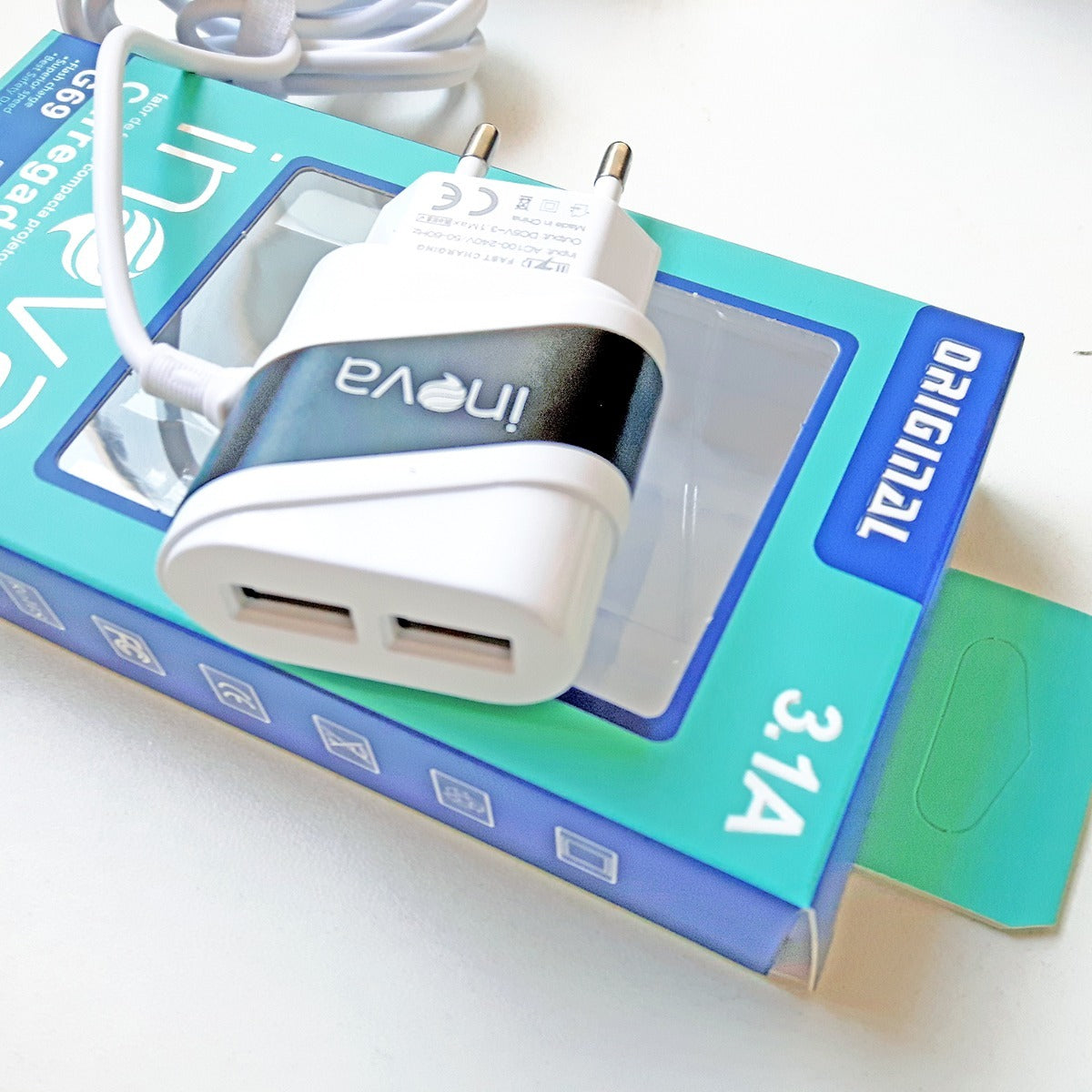 Carregador Para Android 3.1a Inova CAR-G5051 Preto