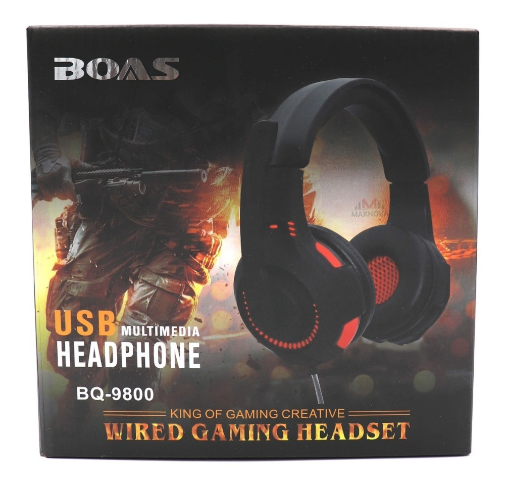 Headphone Gamer USB Boas BQ-9800 Para PC E PS3 Entre Outros