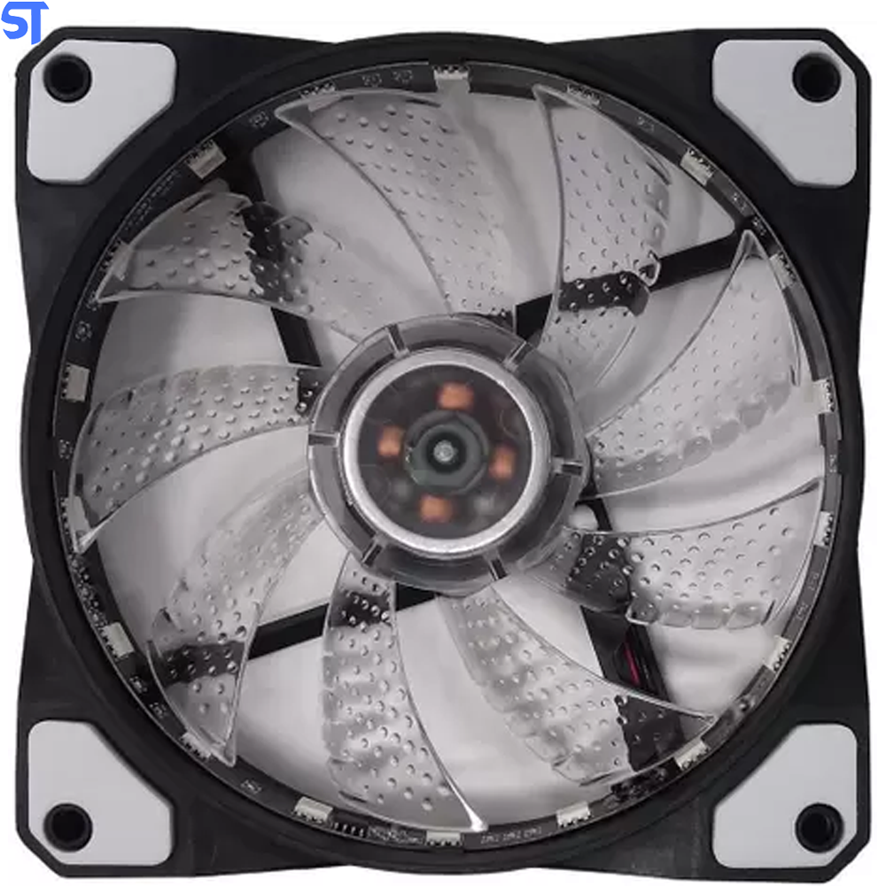 Cooler Fan Bluecase BF-06RGB, RGB 7 Cores, 12cm - BF06RGBCASE