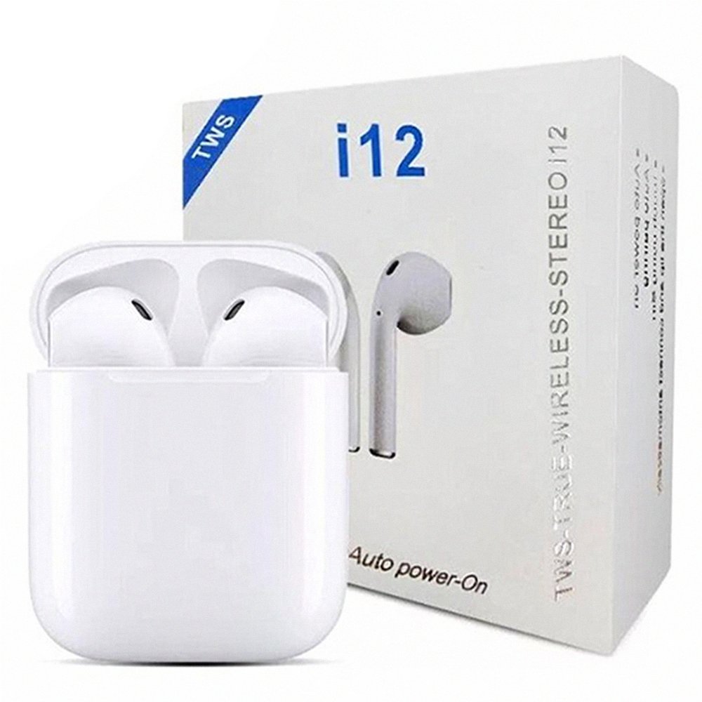 Fone de Ouvido Wireless i12 TWS Bluetooth 5.0 para Iphone e Android