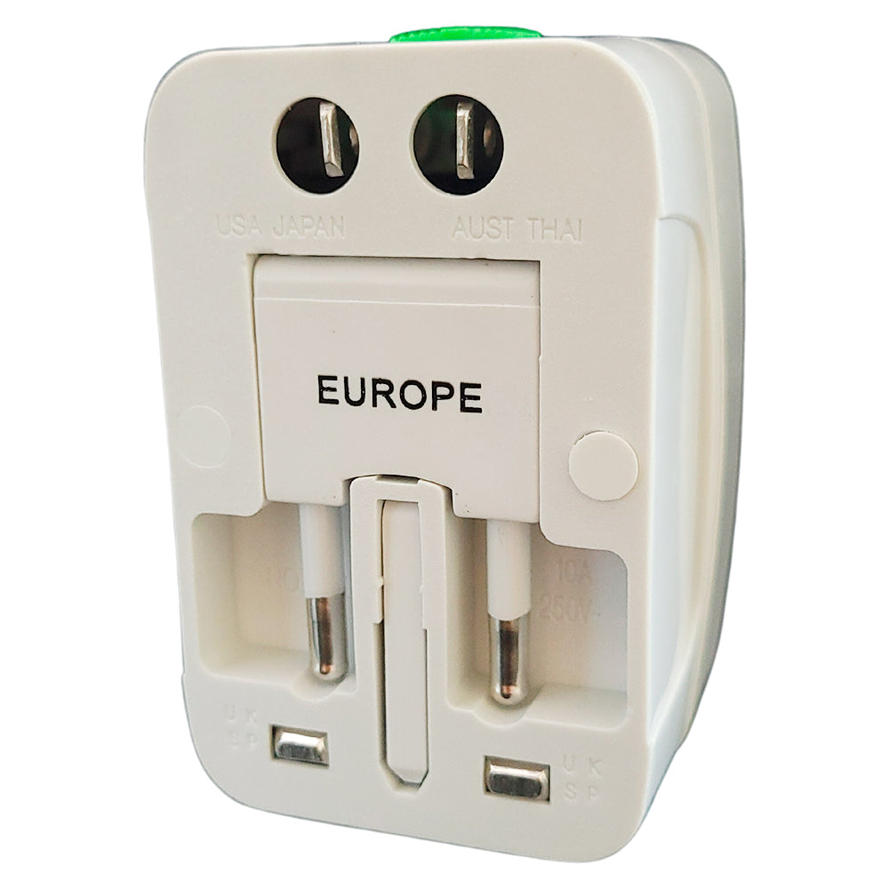 Adaptador de Tomada Universal Internacional All-in-one 250V 10 A Modelo LE-1055 - IT-Blue