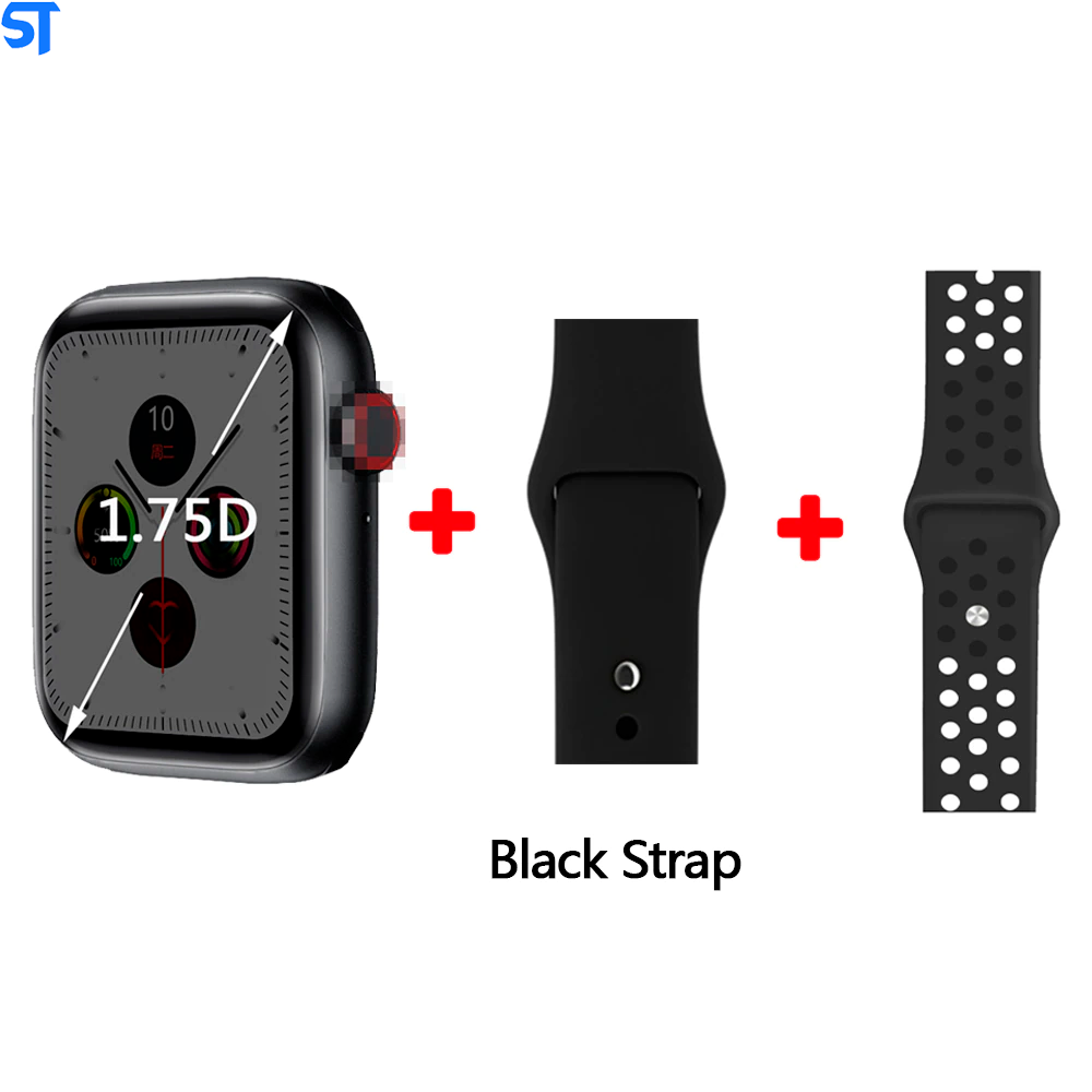 Relógio SmartWatch W26 Preto Tela Infinita Com Braçadeira De Silicone