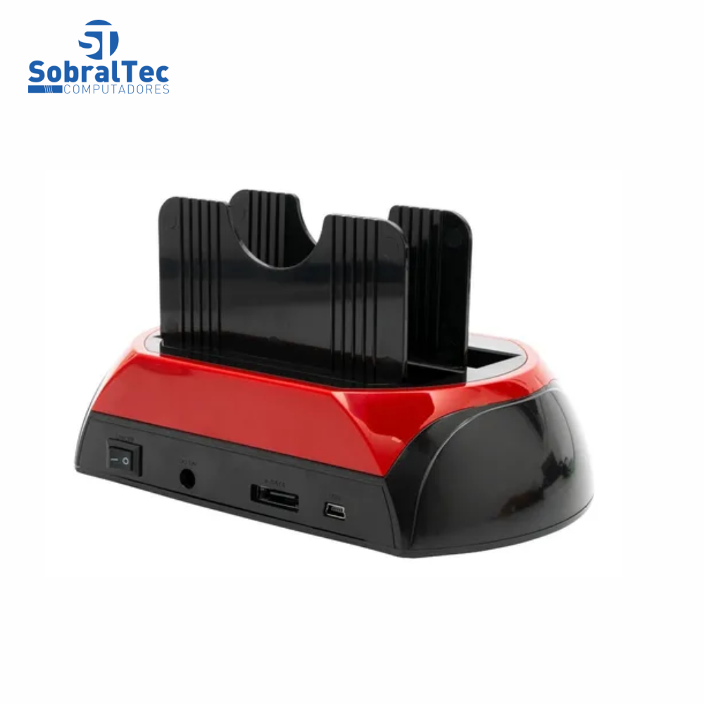 Docking Station Unidade De Disco Rígido Interno Duplo Caso HDD Enclosure Sata Para 2,5 