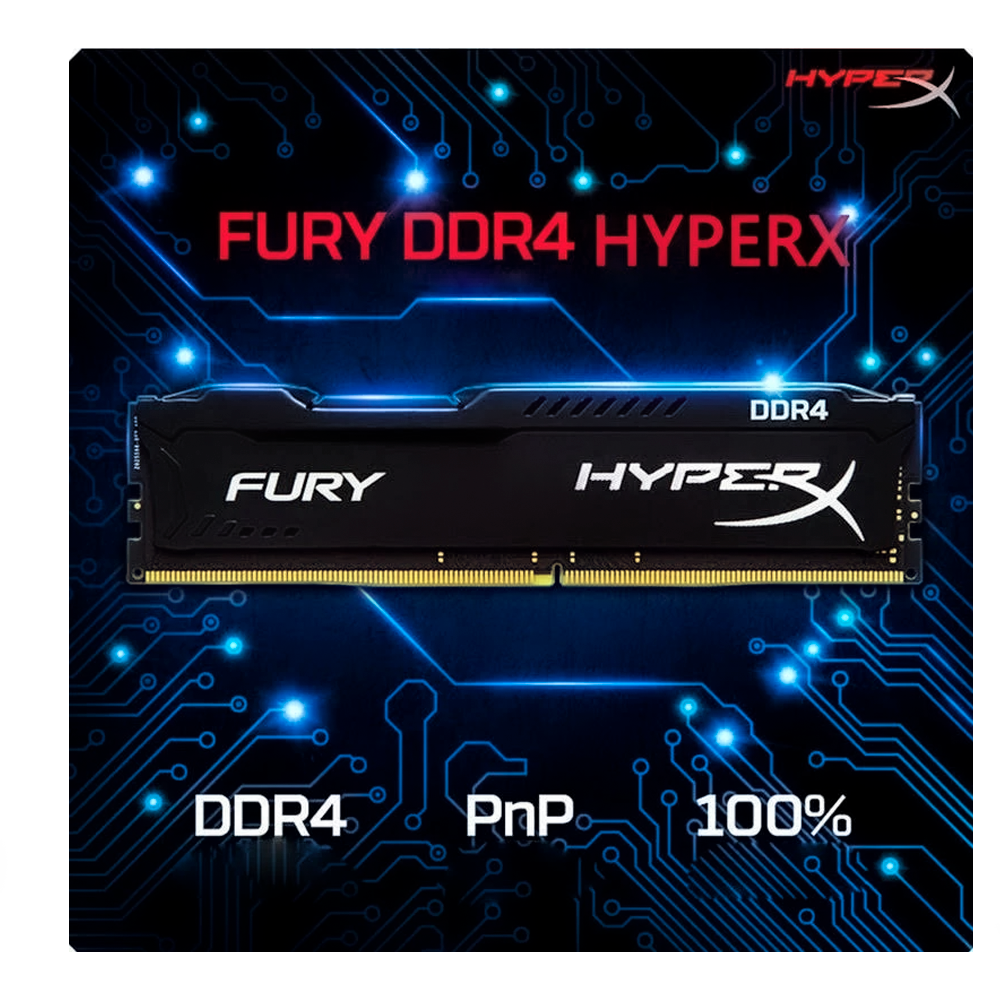 Memória Ram Desktop 16GB 2666MHz DDR4 Kingston HyperX Fury - HX426C16FB/16