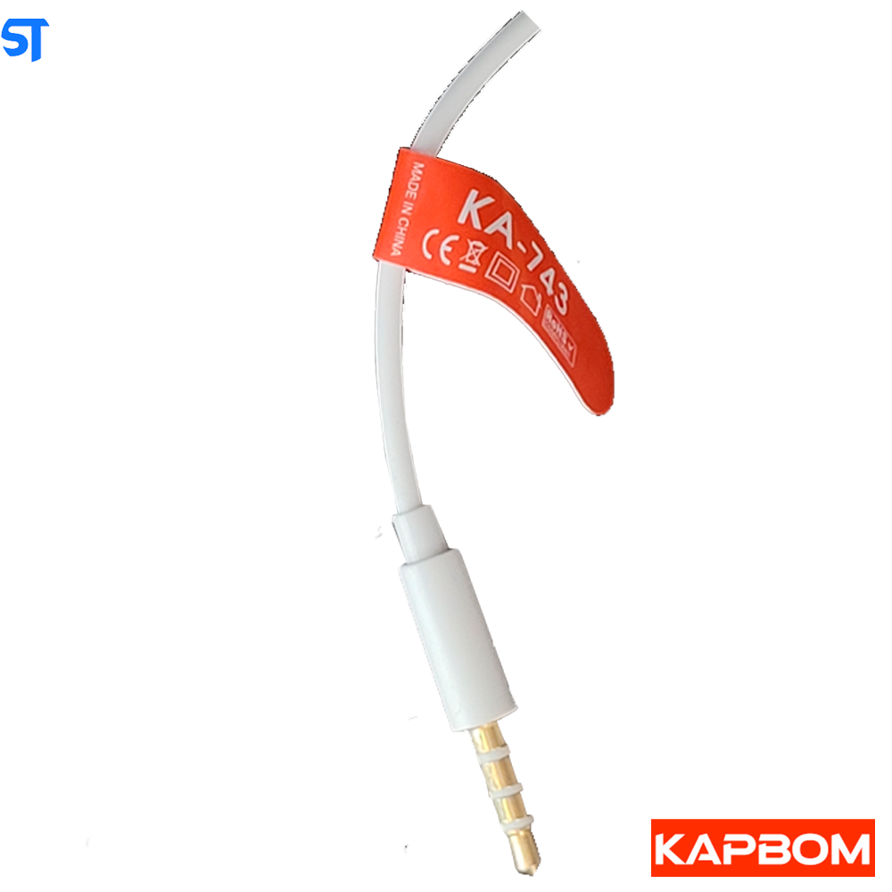 Fone De Ouvido Estéreo P2 3.5mm Branco Kapbom- KA-743