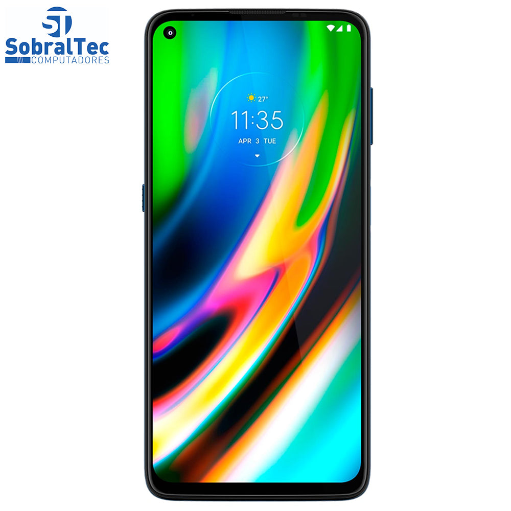 Smartphone Motorola Moto G9 Plus 128GB Azul Indigo - Octa-Core 4GB RAM 6,8” Câm. Quádrupla+Selfie 16MP