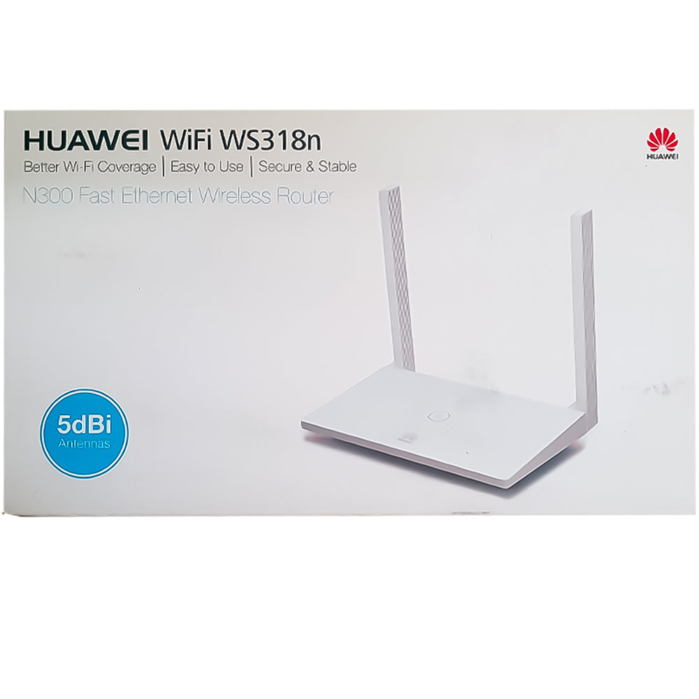 Roteador Wireless Huawei Ws318n, Wi-Fi, 1 Porta Ethernet N 300 MB/s, 2 Antenas, Branco