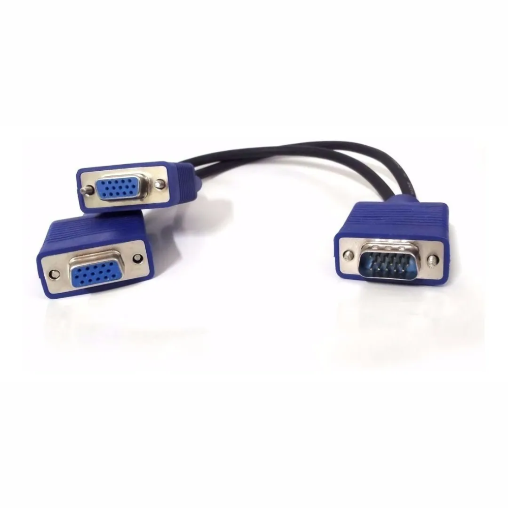 Cabo Y Vga 1 Macho 2 Vga Fêmea 2 Monitores Em 1 Cpu Desktop