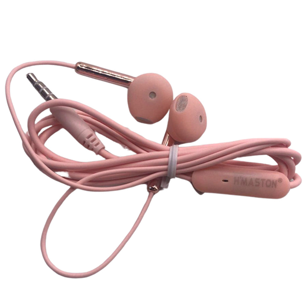 Fone De Ouvido Stereo Com Microfone H'maston Ej-29 Rosa