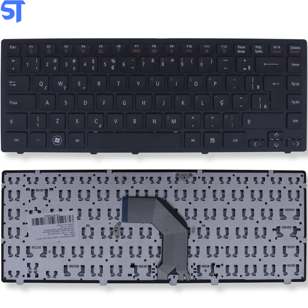 Teclado Notebook Compativel Com Lg S425 - Preto - Br - Com Moldura