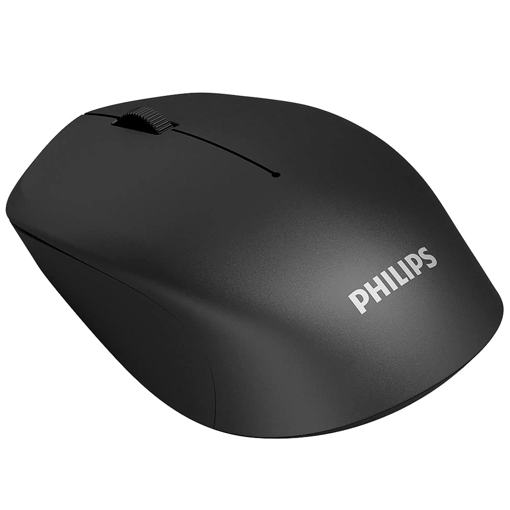 Mouse Sem Fio Tecnologia RF 2,4GHz Sensor Óptico 3 Botões de Função Philips Preto - SPK7344