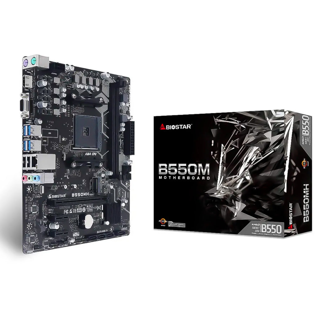 Placa Mãe Biostar B550MH 3.0 Socket AM4 / VGA / M.2 DDR4 Para AMD