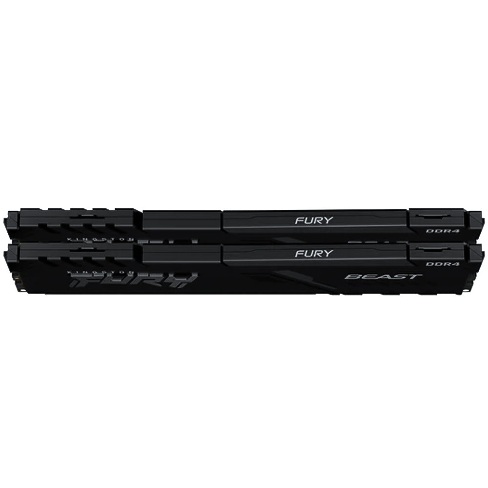 Memória Kingston Fury Beast, 16GB (2x8GB), 3200MHz, DDR4, CL16, Preto - KF432C16BBK2/16