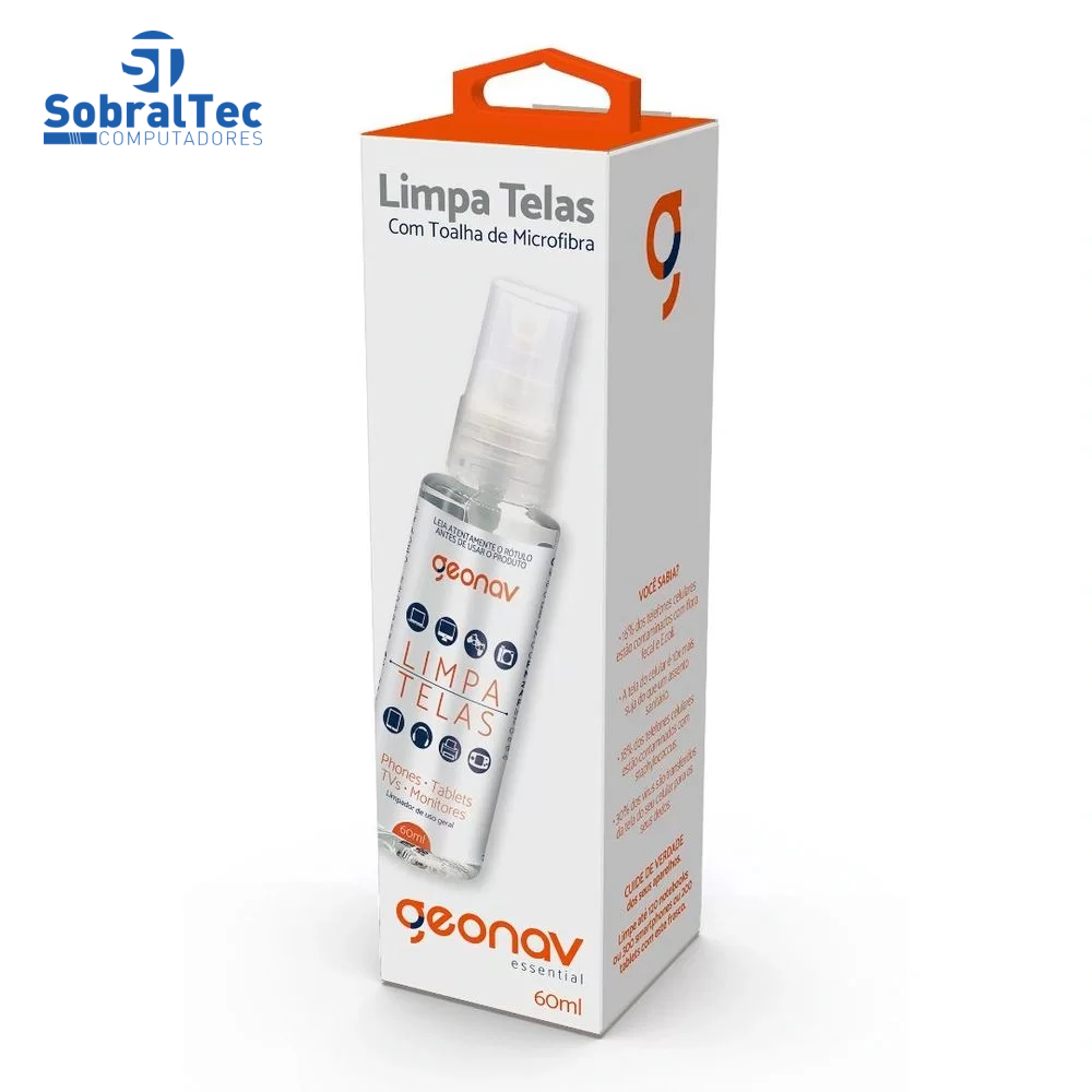 Kit Limpa Telas Screen Solution 60ML Geonav  - SC60ML