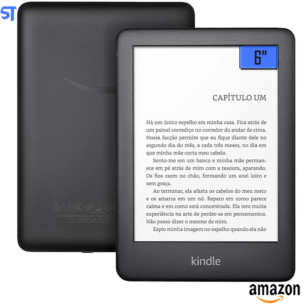 Kindle 10a. Geração Tela de 6,8” Com Bateria de Longa Duração - Cor Preta