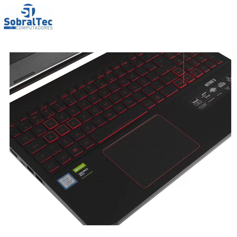 Notebook Gamer Acer NVIDIA GeForce GTX 1650 Core i5-9300H 8GB 1TB 128GB SSD Tela Full HD 15.6