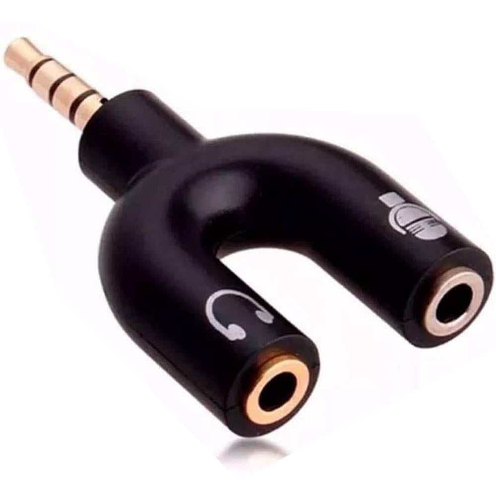 Adaptador de Audio Splitter P3 Headset Fone Microfone P2 Para P3 Audio KP-HM005